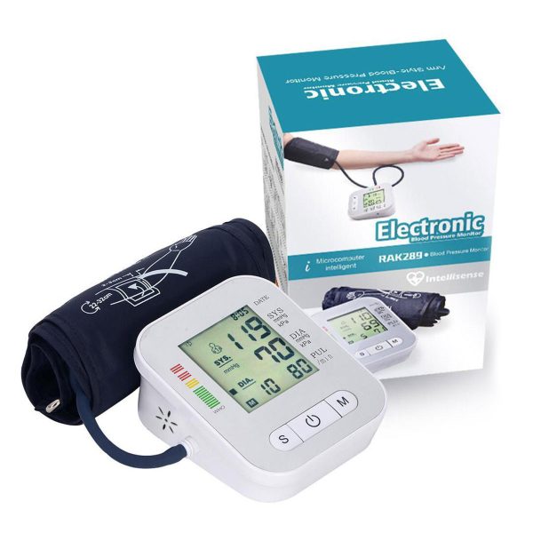 Electronic Digital Blood Pressure Machine RAK-289 for accurate home blood pressure and pulse monitoring.