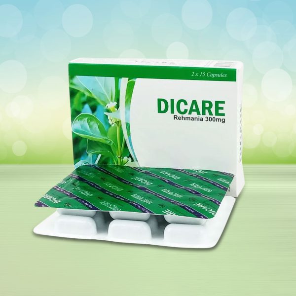 Diecare 300 mg DICARE 300 mg Rehmania Ayurvedic medicine 30 capsules pack
